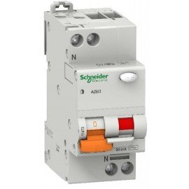 Дифференциальный автоматический выключатель Schneider Electric (Домовой) АД63 1п+н 40А 300mA (тип АС)